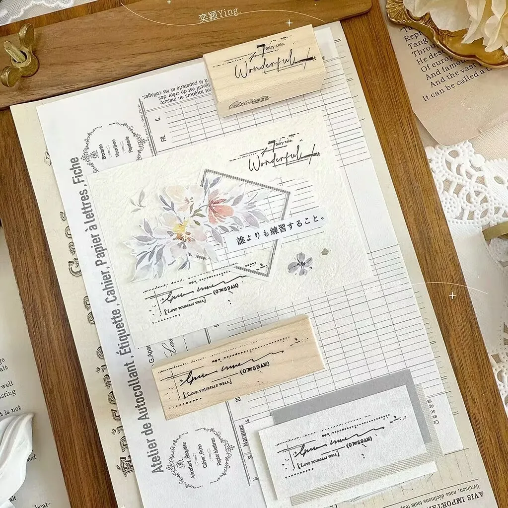 YiYing Studio Vintage The Hope From رسالة ختم مطاطي خشبي لصنع بطاقات ألبوم الصور بنفسك #4