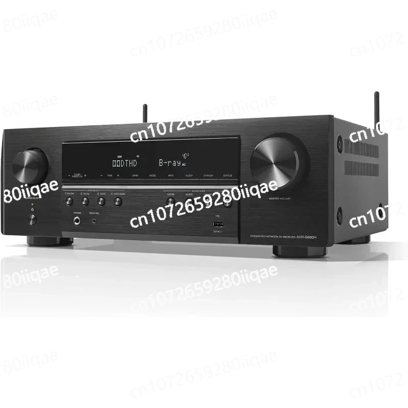 Black Denon AVR-S660H 5.2 Ch AVR - 75 W/Ch (2021 Model), Advanced 8K Upscaling, 3D Audio - Dolby TrueHD, DTS:HD Master & More