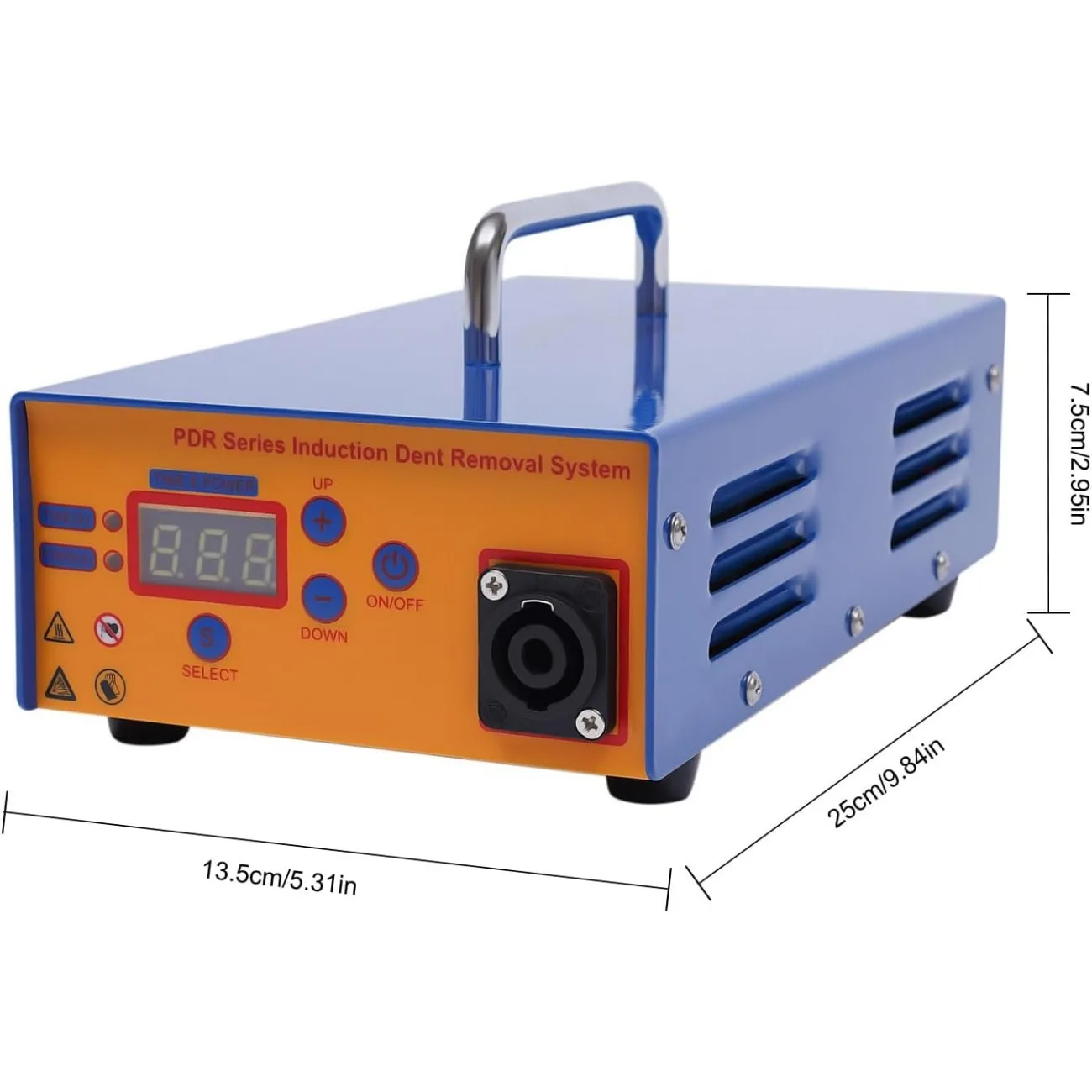 BYMAOCAR Car Paintless Dent Box Repair, 1380W Portable Suitcase Tool Magnetic Induction Auto Body Removal Machine