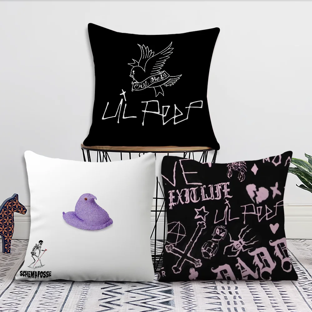 Lil Peep Rapper Pillow Case Living Room Headboard Bedroom Office Cushion Cushion Sofa Nap Time