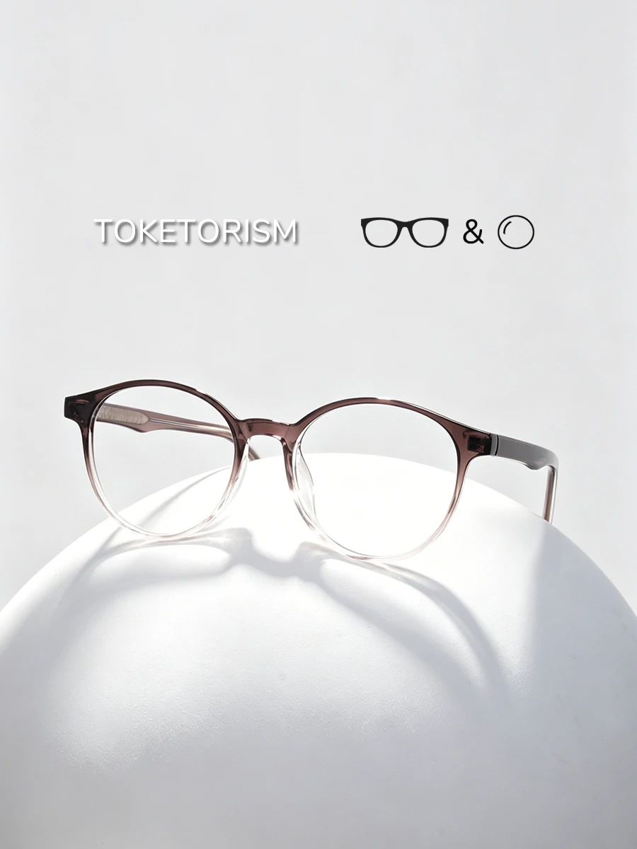 

Toketorism Vintage Round Men's Reading Glasses Women Anti Blue Eyeglasses Optical Eyeglass Frames