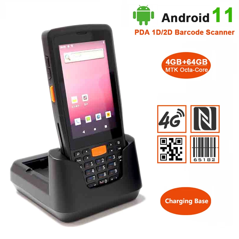 Ruggged Android PDA Handheld Terminal T40 with 2D Barcode Scanner 4G Wifi Data Collector for Logistics Warehouse Google Store