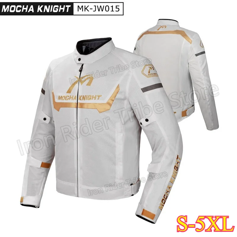 Mocha Knight MK-JW015 CE Motorcycle Riding Jacket Waterproof Drop Proof Breathable Spring Summer Autumn Unisex Traje Moto