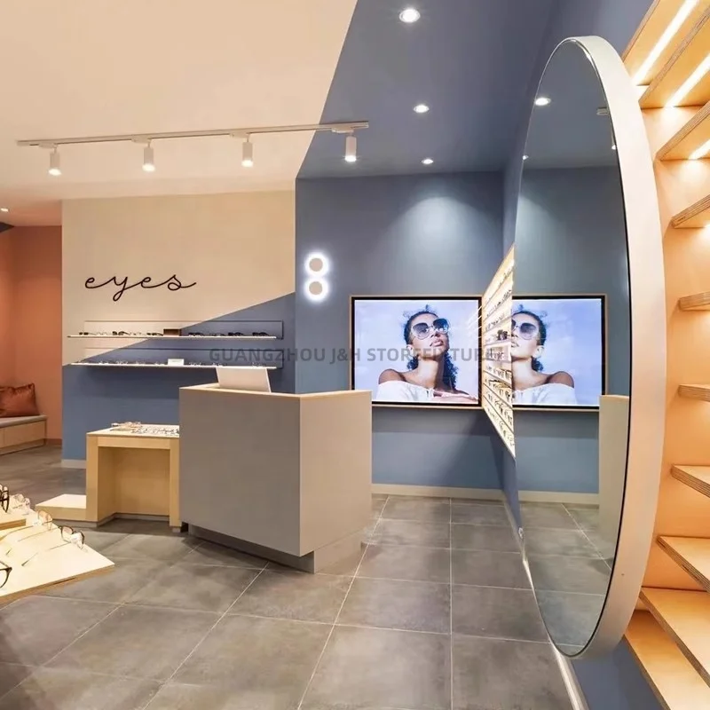 customized.Modern Optical Shop Eyewear Display Furniture Design Customized Optical Shop Furniture Custom Glasses Showcase