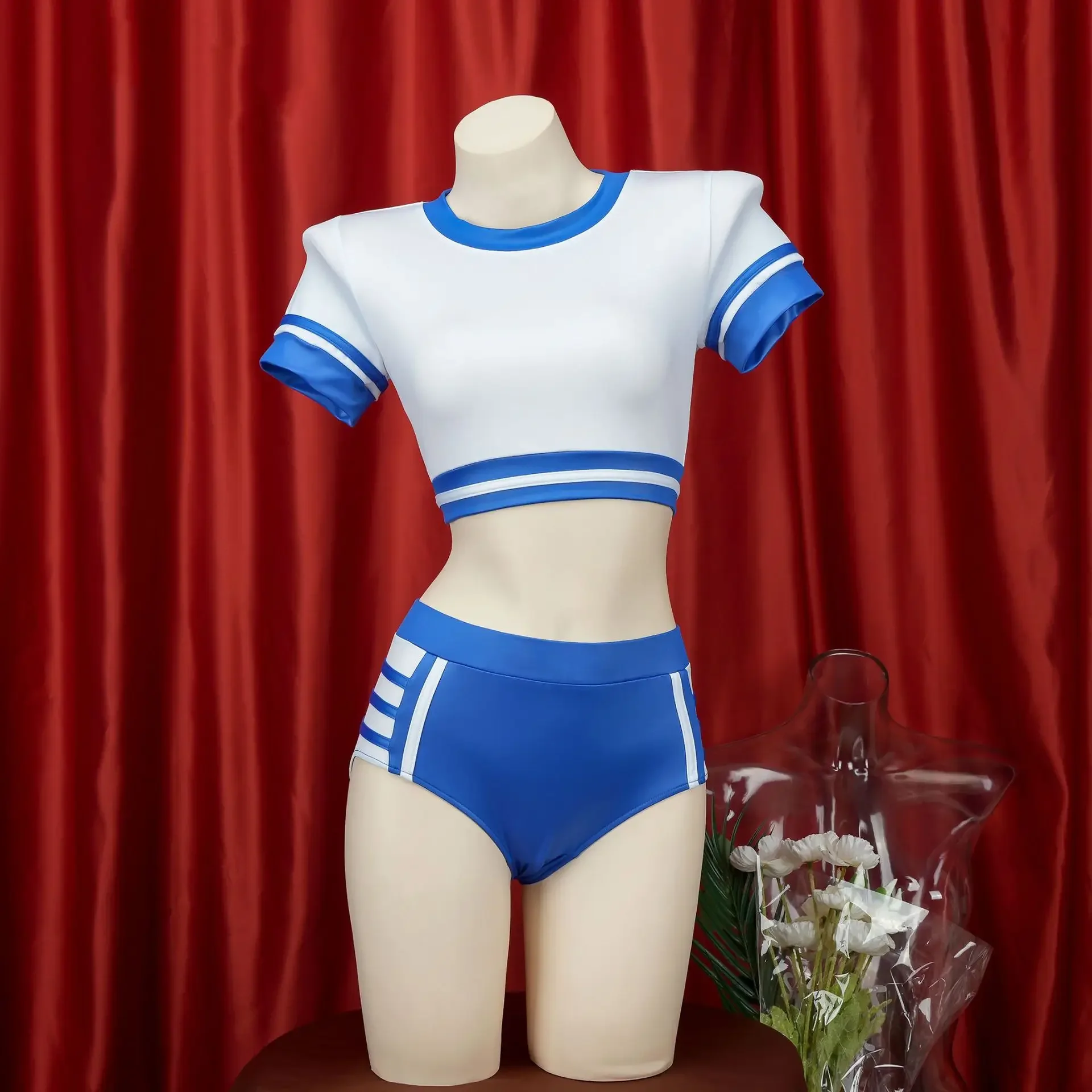 Anime Cute School Girls Swimming Student Swimsuit Swimwear Costume Cosplay Japanese Gym Suit Role Play Cheering Squad Outfits