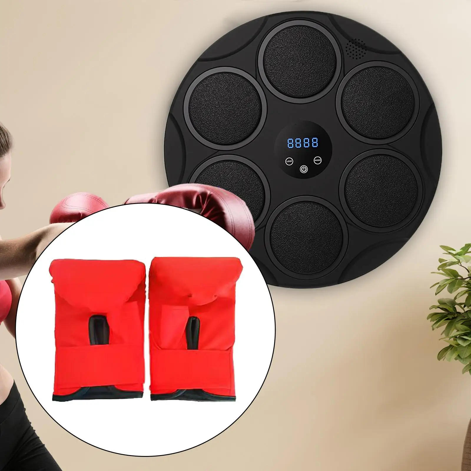 

Electronic Boxing Machine Music Boxing Wall Target Agility Training with Light