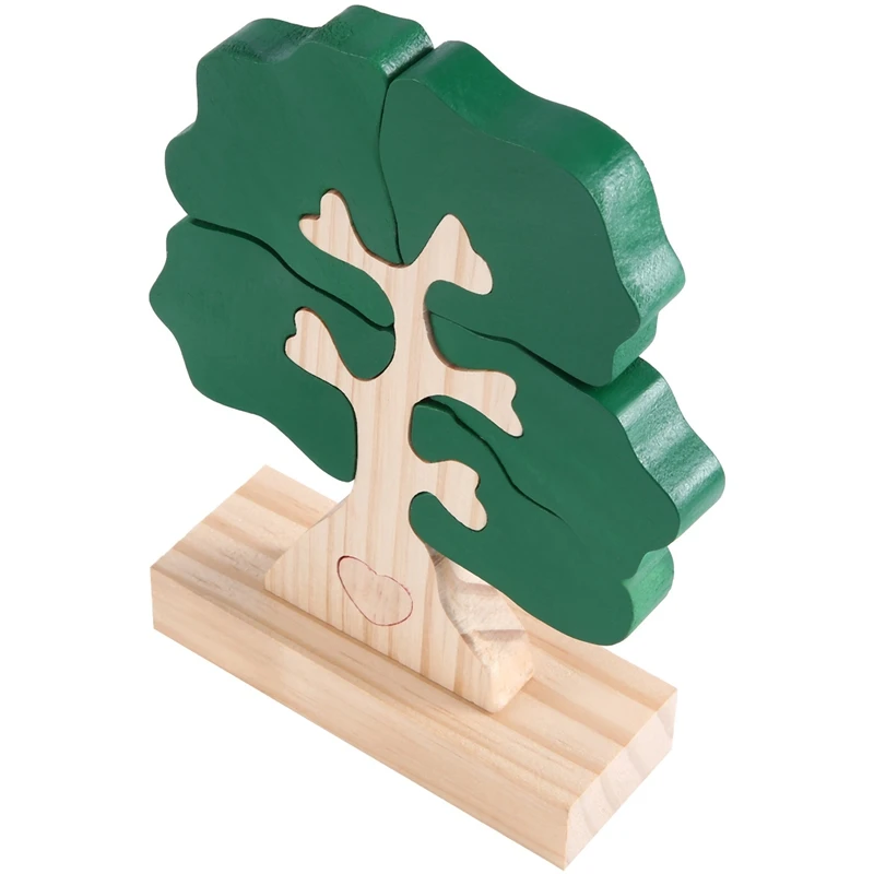 Puzzle artistico a tema familiare personalizzato in legno fai da te nome di famiglia Puzzle ornamento da tavolo Home Deco regalo personalizzato facile da usare