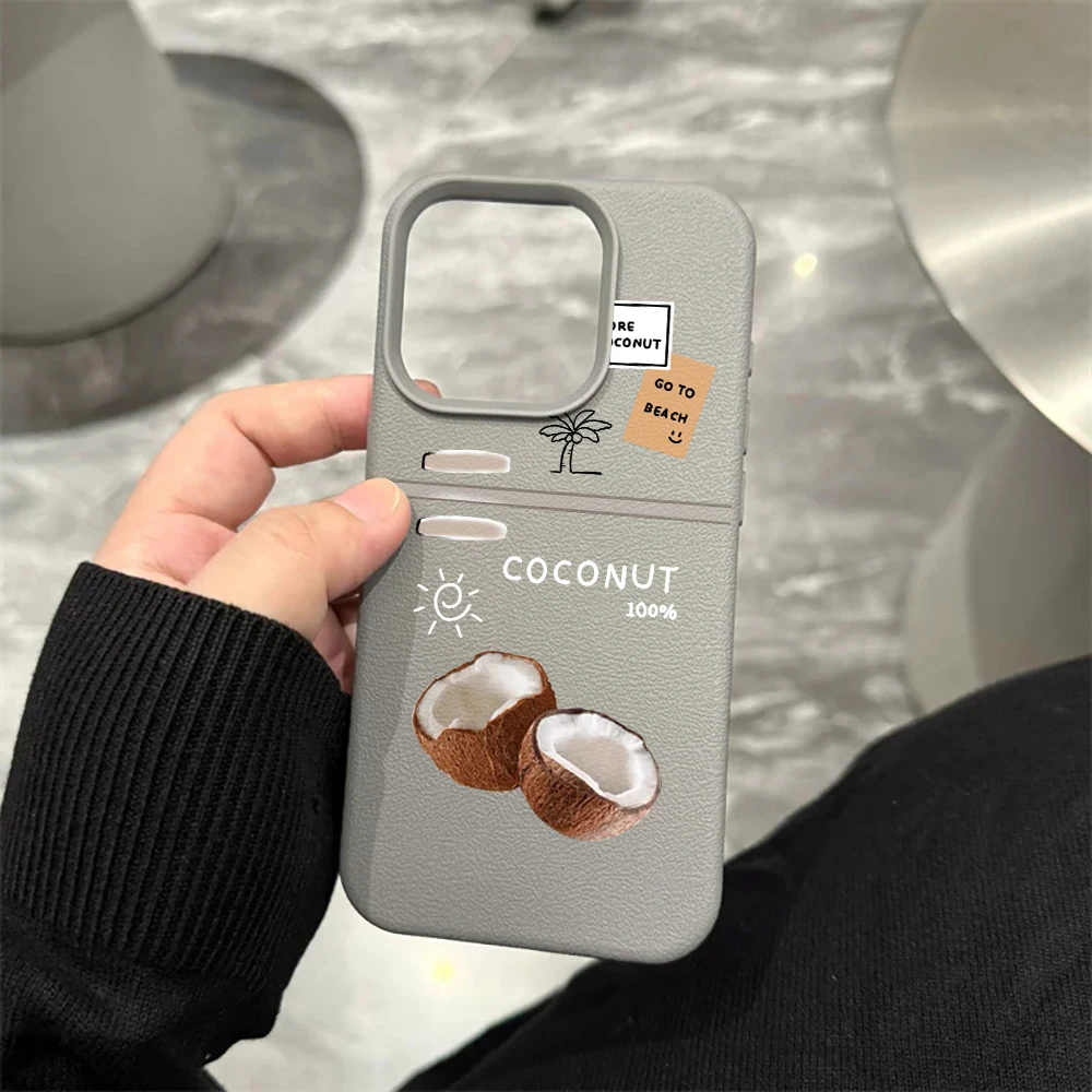 Kokosnuss-Gelee-Handyhülle für iPhone 17 16 15 14 13 12 11 Pro Max 16 15 14 Plus 17 16 15 14 13 12 Pro 17Air Silikon-Matt-Cover – Detail 9