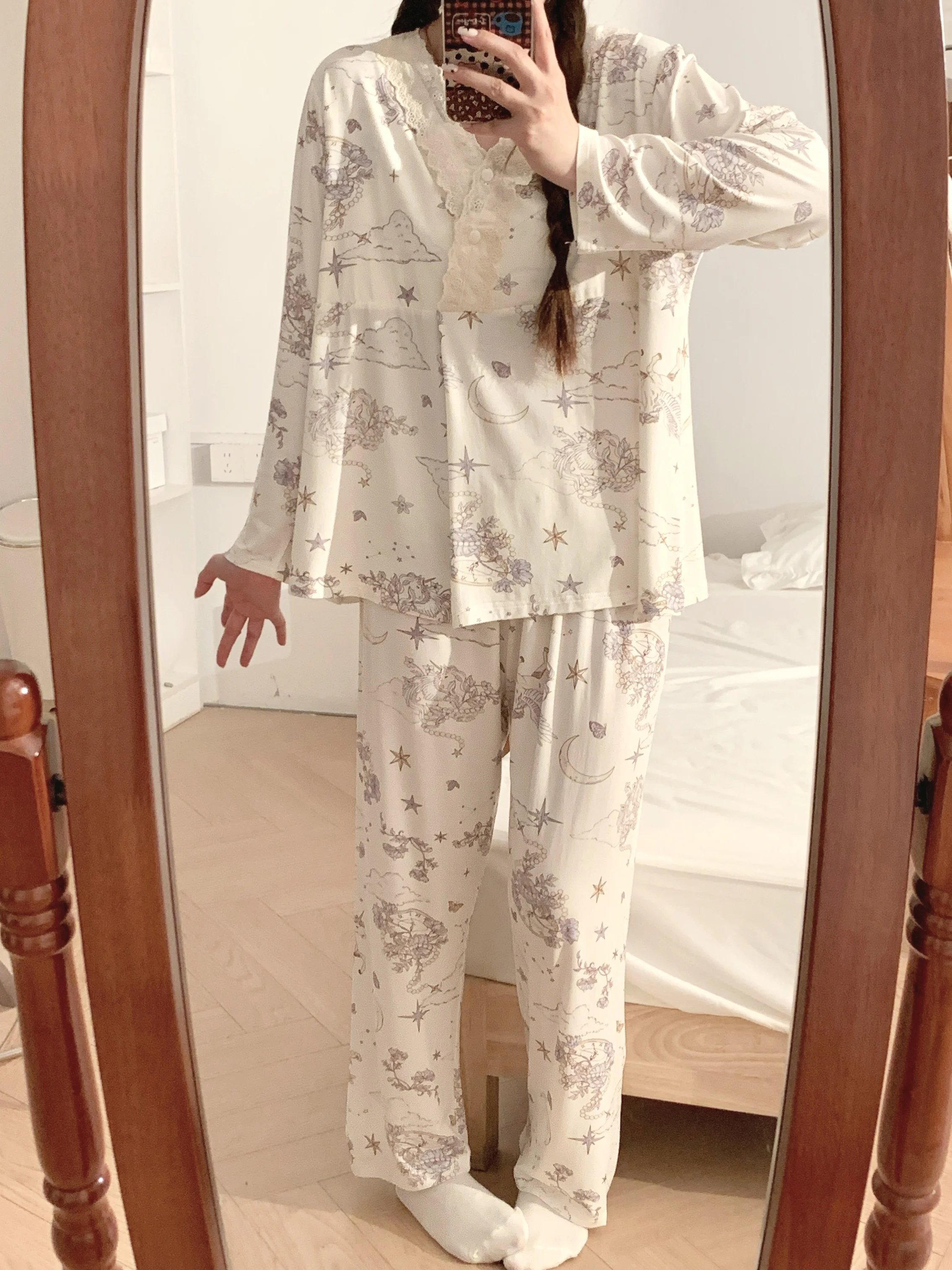 modal-maternity-nightgown-thin-summer-home-clothes-with-chest-pad-for-pregnant-women-and-postpartum-women-comfortable-sleepwear