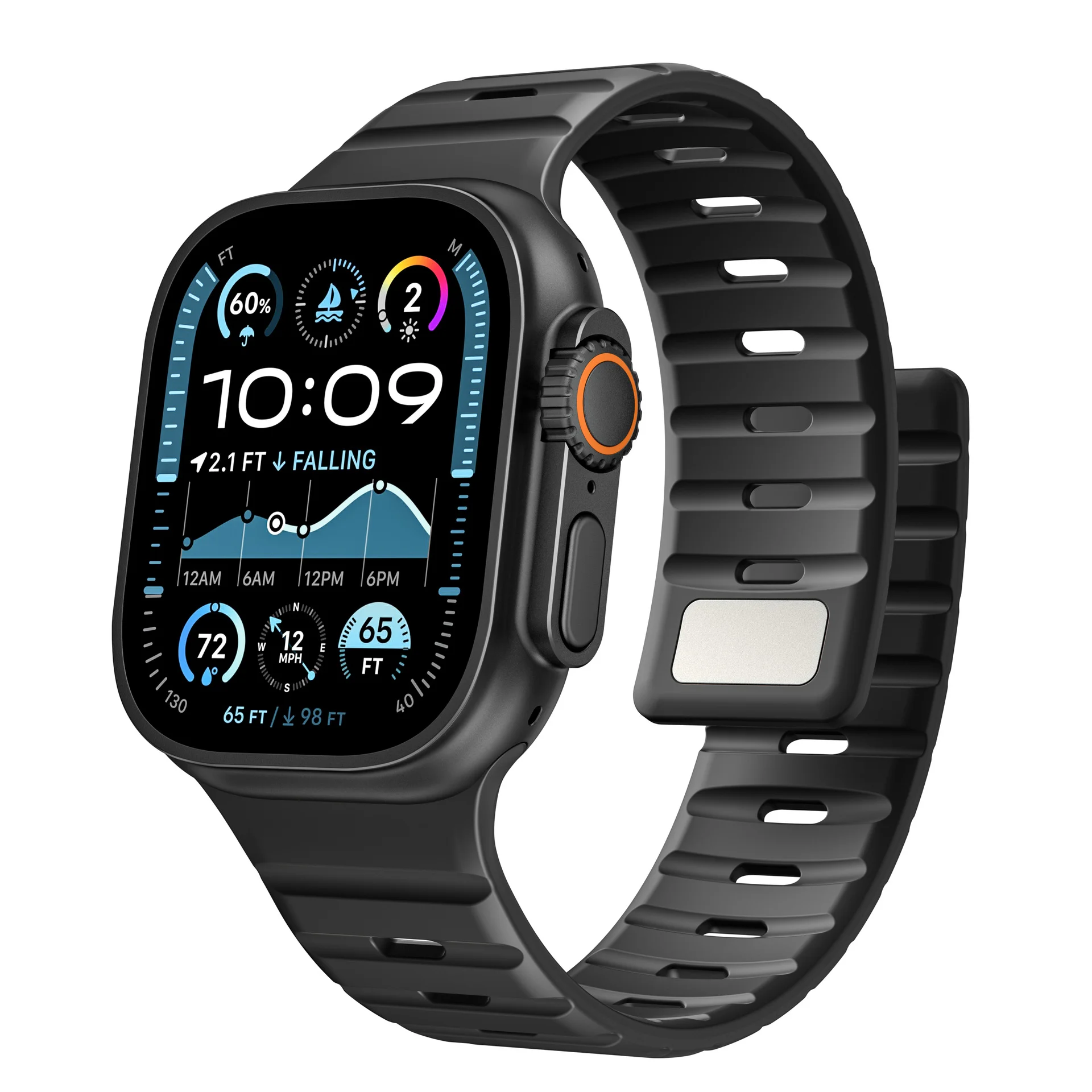 Магнитный силиконовый ремешок для Apple Watch 11 10 46 мм 42 мм Ultra 3/2/1 49 мм Wave Bracelet iWatch 9 8 7 6 5 4 SE3 45 мм 44 мм 41/40 мм