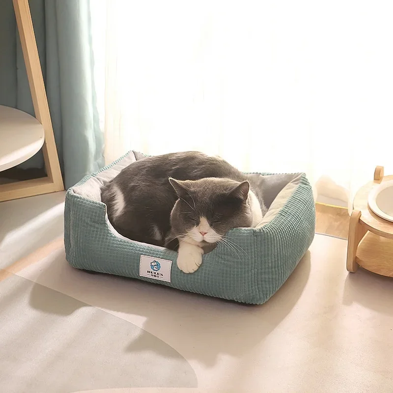 Pet Large Dog Bed Warm House Square Nest Pet Kennel For Small Medium Large Dogs Cat Puppy Plus Size Dog Baskets