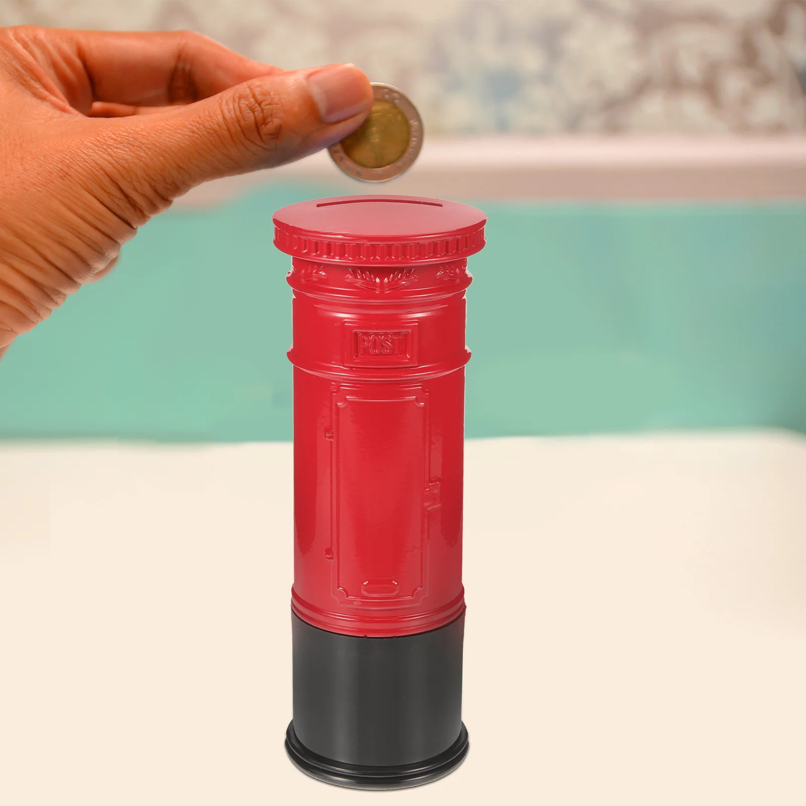 

Retro Mailbox Piggy Bank Vintage Metal Coin Bank For Adults Unbreakable Savings Pot Decorative Money Box Storage Jar Creative