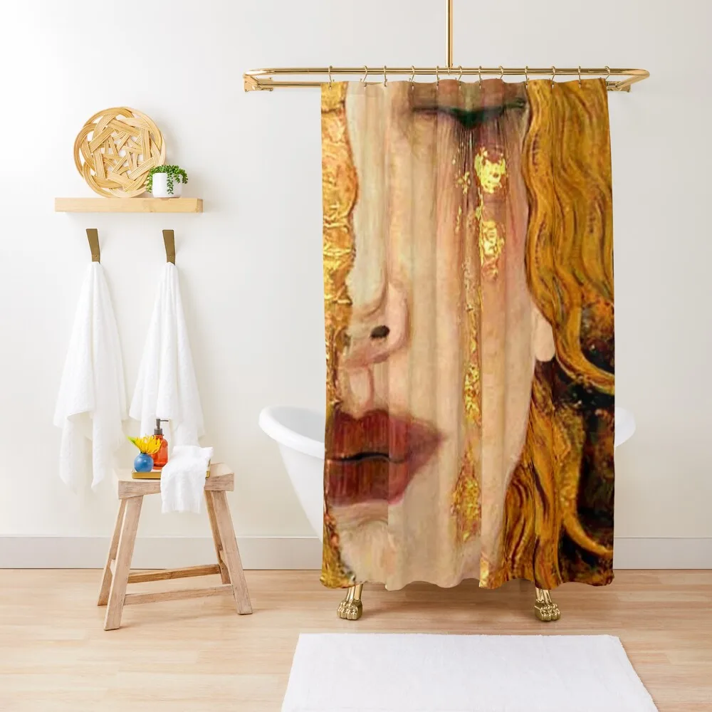 

Freya's Tears (Golden Tears) portrait by Gustav Klimt Shower Curtain Shower Bathroom Bathroom Deco Curtain
