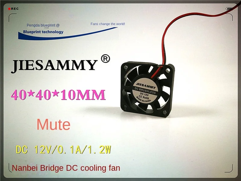 Jiesammy-Ventilateur de Refroidissement Mute Puces de Pont, 40x40x10mm, 4cm, 12V, Offre Spéciale, 4010