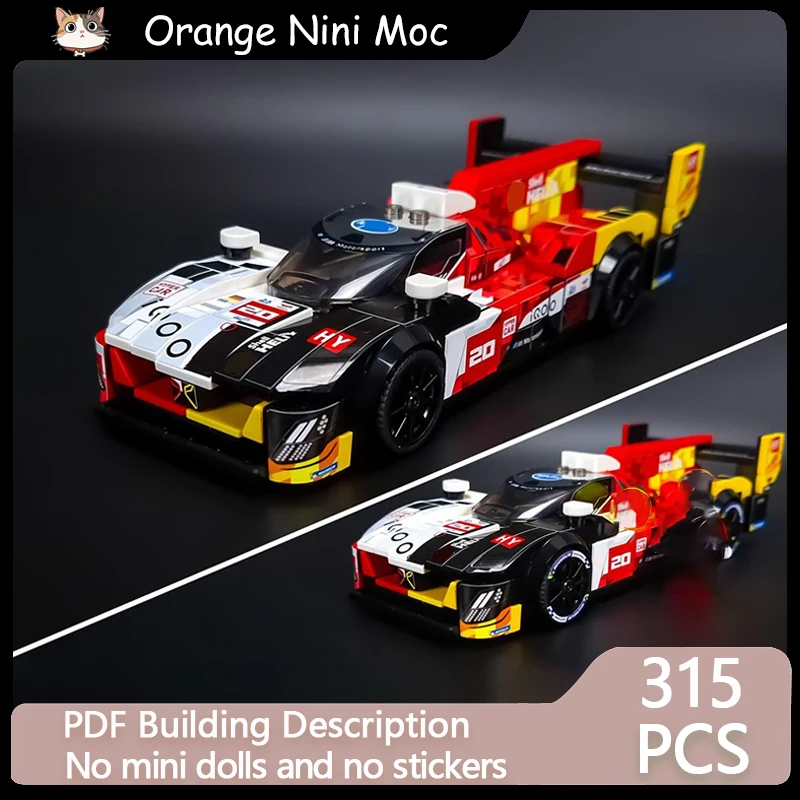 

Гоночный автомобиль City Speed Racing, модель MOC, конструктор из строительных блоков, спортивный гибридный автомобиль V8, модульная технология, подарки, праздничные игрушки для сборки, детский конструктор