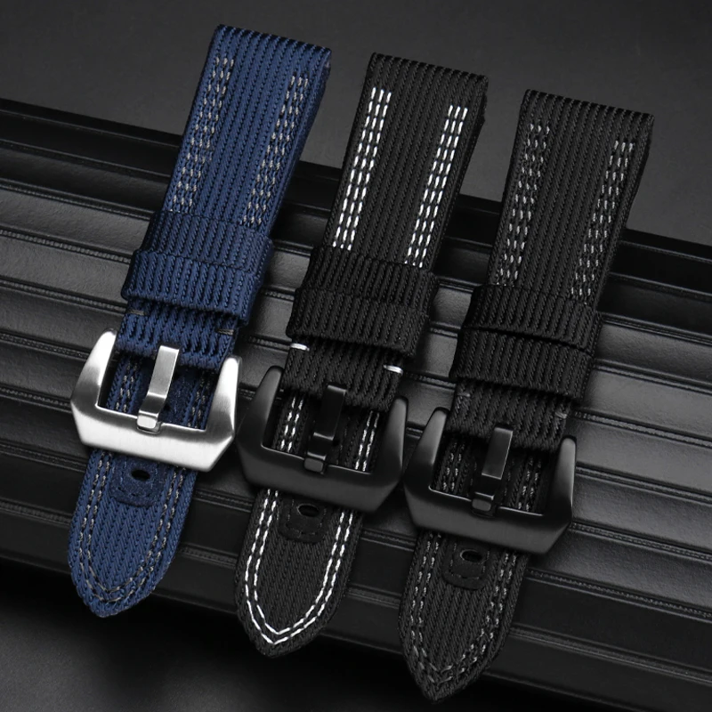 High Quality Nylon Watchband For Panerai PAM00984 PAM00985 Watch 24MM 26MM Blue black green Watchband bracelet