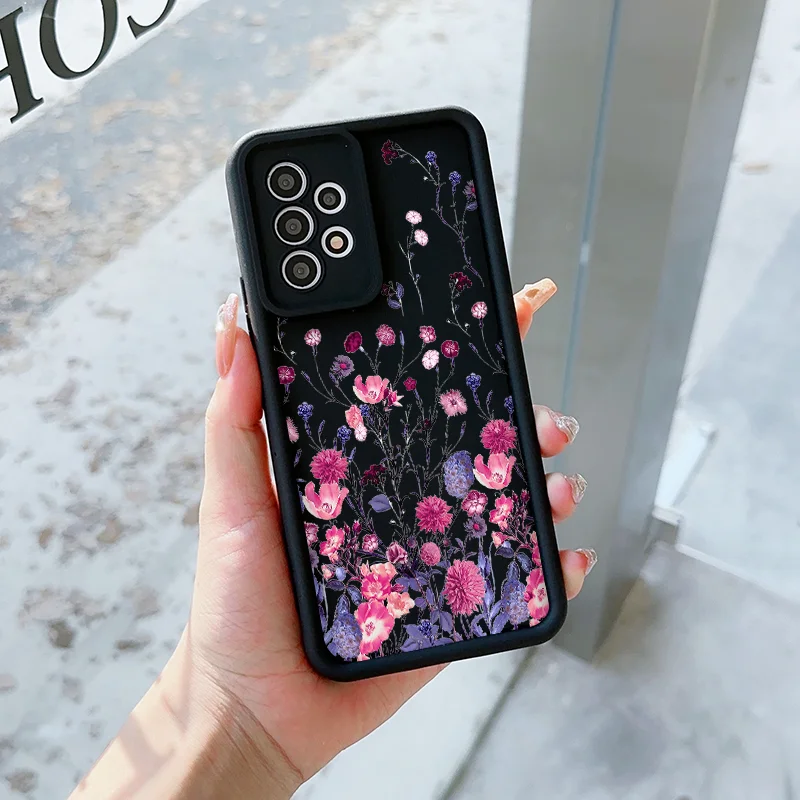 Cute Flower Floral Painted Phone Case for Vivo V40 SE V21 5G 11 V30 Pro Y72 Y03 Y36 Y28 X100 X80 Lite Soft Silicone Cover Fundas