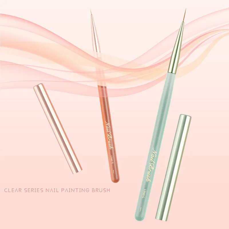1/5 قطعة مسمار الفن بطانة رسم اللوحة فرشاة الأظافر مجموعة الاكريليك مسحوق نحت الأشعة فوق البنفسجية هلام تمديد أدوات قلم مانيكير