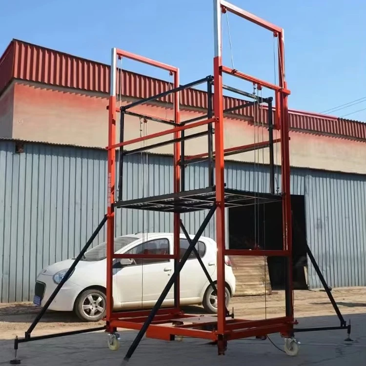 Custom 2-8m 500kg Electric Scaffold Lift Foldable Electric Scaffolding Lift Platform Mobile Scaffold Adjustable Height Scaffold
