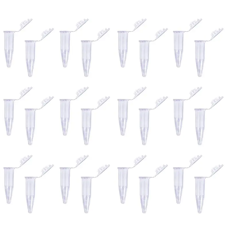 NOCM 500Pcs Tube with Flat Cap, 1.5Ml Microcentrifuge Tube, Reaction Tube