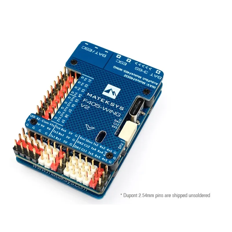 

Контроллер полета MATEKSYS F405-WING V2 Baro OSD Blackbox BEC PDB ArduPilot INAV 3-6S для радиоуправляемого мультироторного самолета
