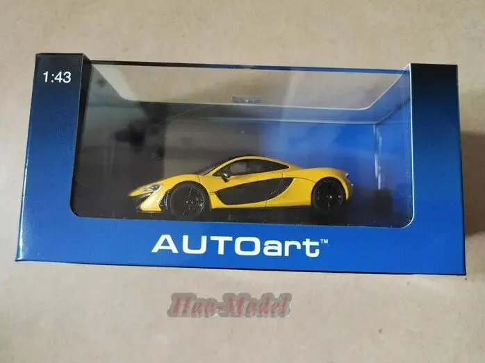 

AUTOart 1/43 для Mclaren P1 2013, модель автомобиля, литой под давлением металлический сплав, имитация игрушки для мальчиков, подарок на день рождения, хобби, дисплей, украшения, желтый