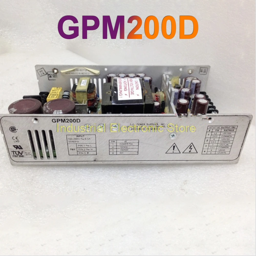 

Промышленный медицинский блок питания CONDOR + 5V26A + 24V15A-12V1.2A12V4A GPM200D