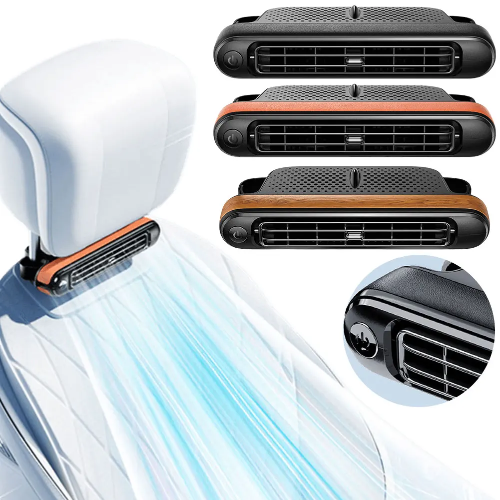Backseat Cooling Fan Vehicle Rear Headrest Fans Three Adjustable Wind Speeds Portable Fan 5V USB Car Fan for Sedan SUV RV Truck