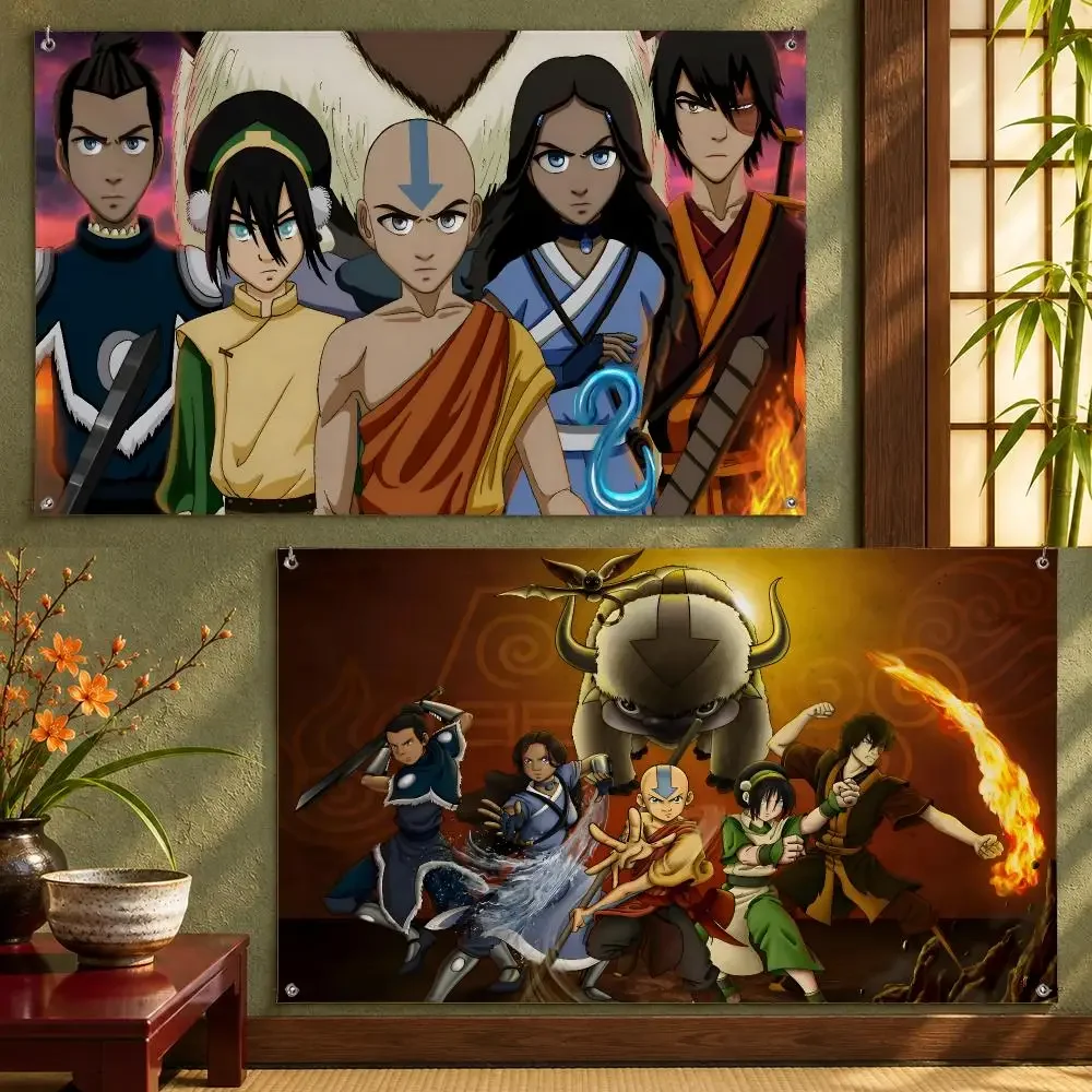 Avatar：The Last Airbender Flags Wall Hanging With 4 Grommets For Bedroom Dorm Room Garden Party
