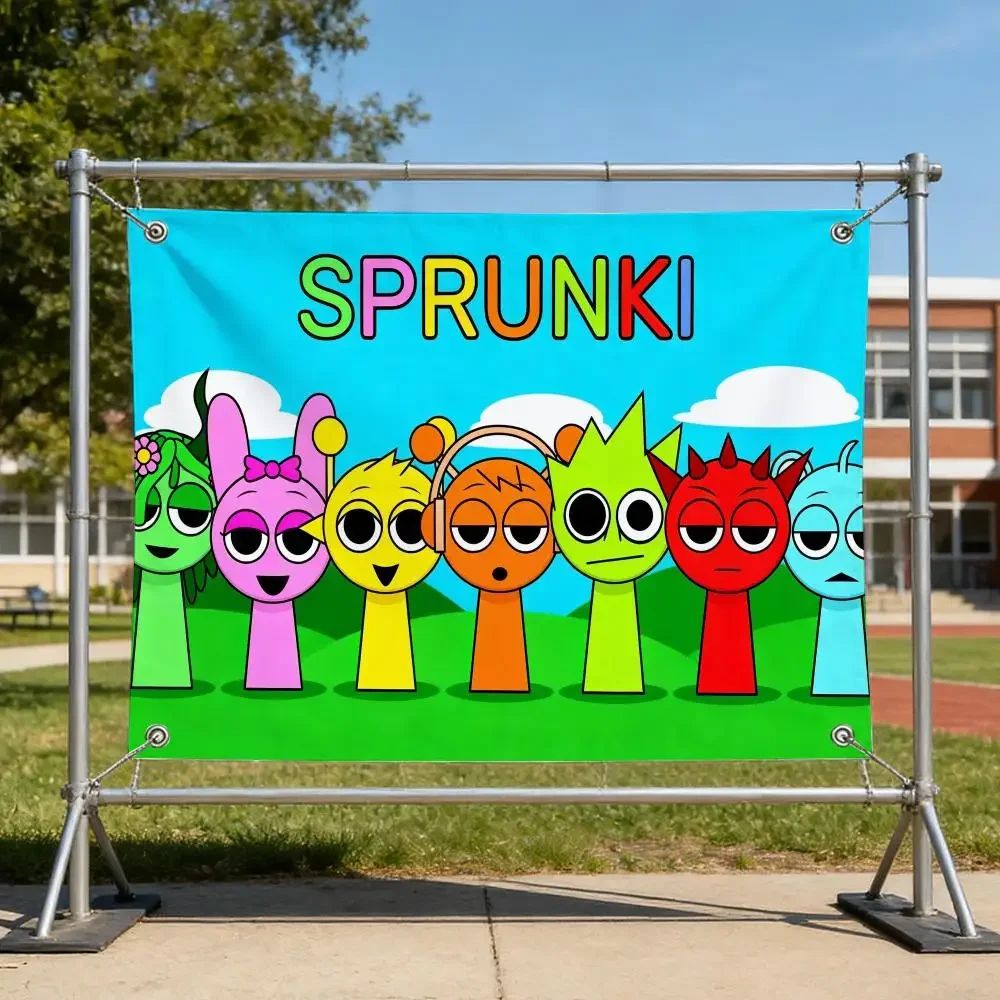 Game Music Incredibox Sprunki Flags Specialized for indoor and outdoor home decorations, outdoor camping, and bar parties