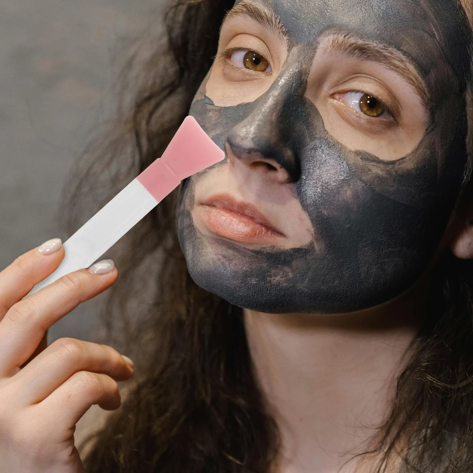 Pennello per Maschera Viso in Silicone Riutilizzabile con Doppia Testa per Applicazione Liscia della Maschera Strumento di Bellezza Delicato Non Irritante per la Cura della Pelle