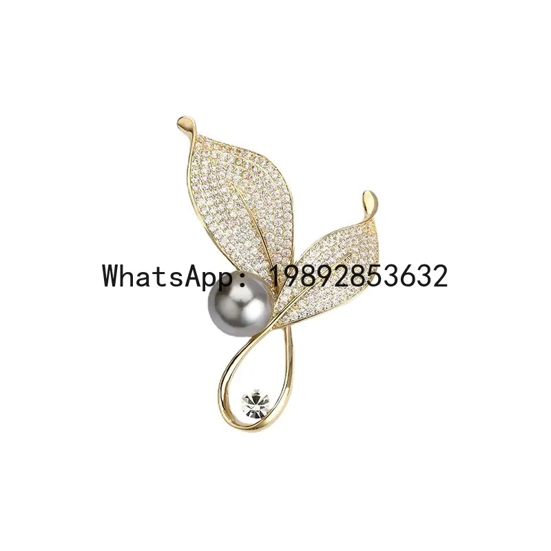 

Brooch female pearl high-end exquisite corsage fashion tape suit tweed style pin accessories