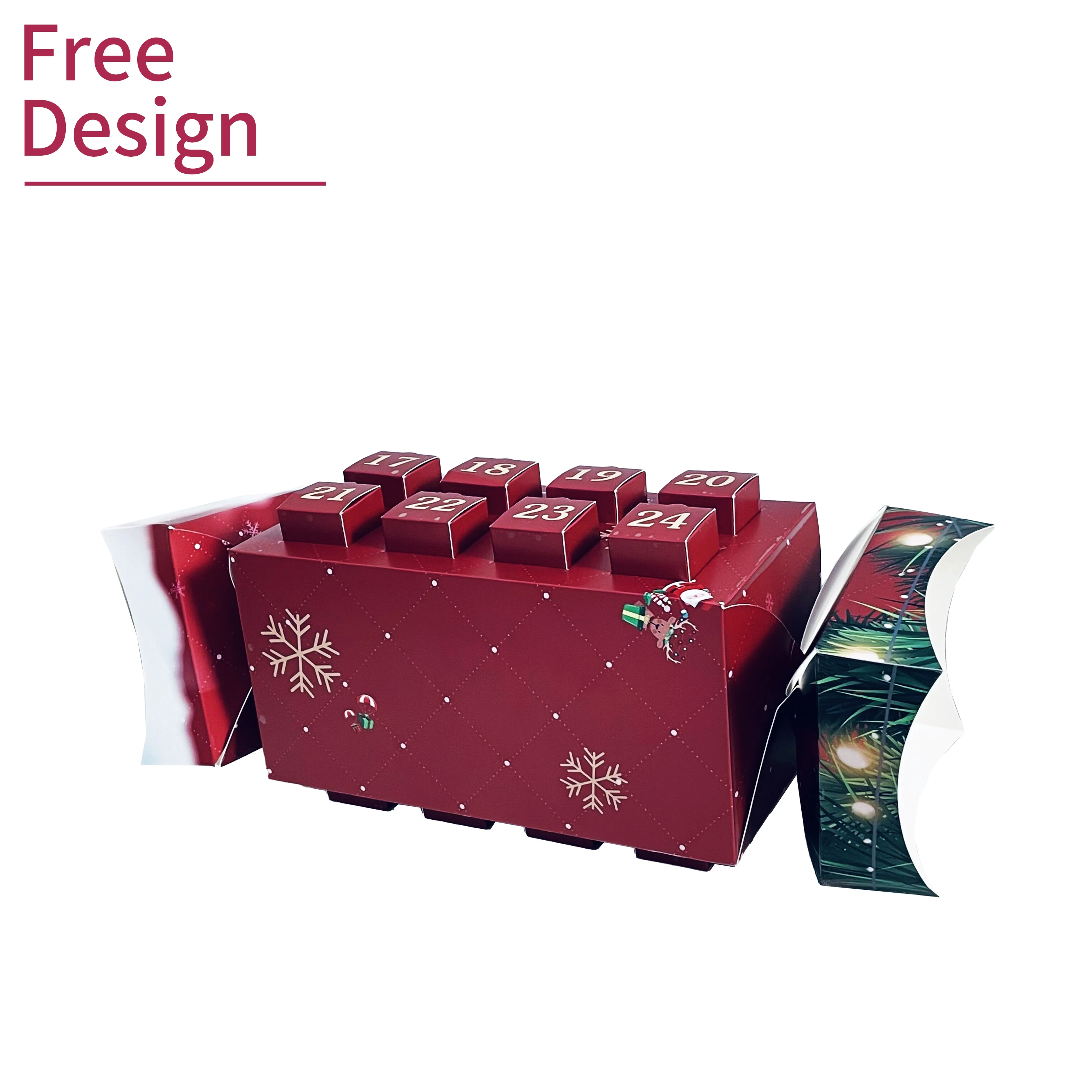 Customization.Custom Fold Kids Ramadan Chocolate Box Paper Advent Calendar for Sweets Gift Box Packaging