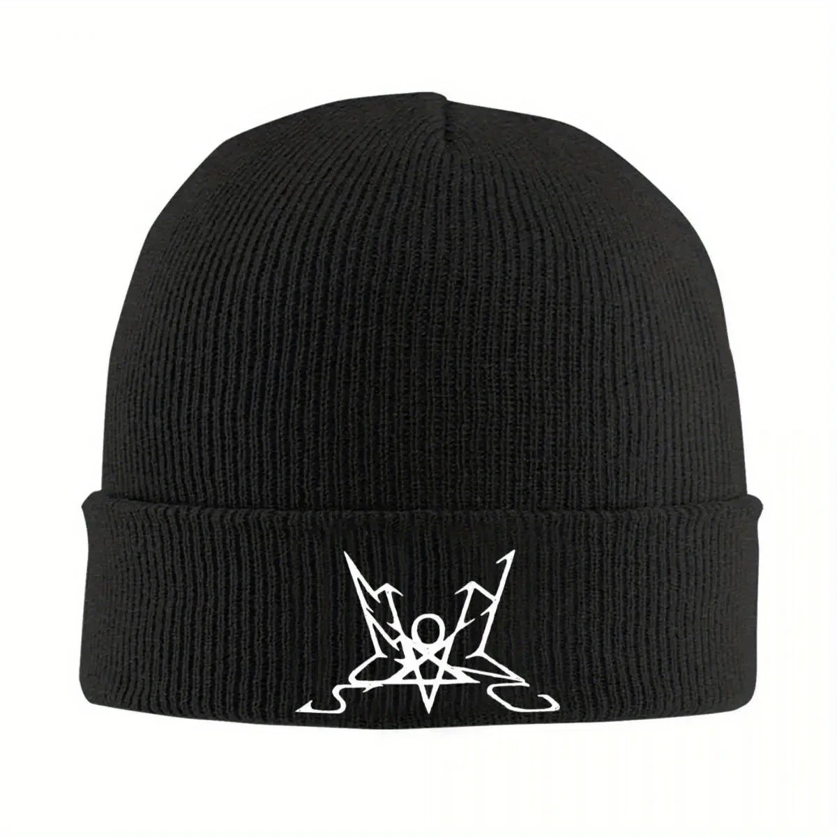 New Summoning Black Metal Band Logo Knitted Caps For Women Men Beanies Autumn Winter Hat Vintage Warm Melon Cap
