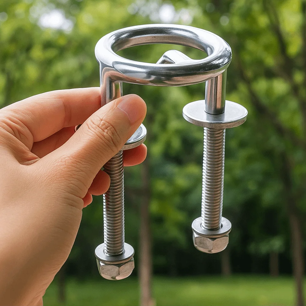 

Буксирное кольцо для водных лыж из нержавеющей стали, прочный буксирный аксессуар для строительной лодки, буксирный крюк, устойчивый к ржавчине морской буксирный крюк