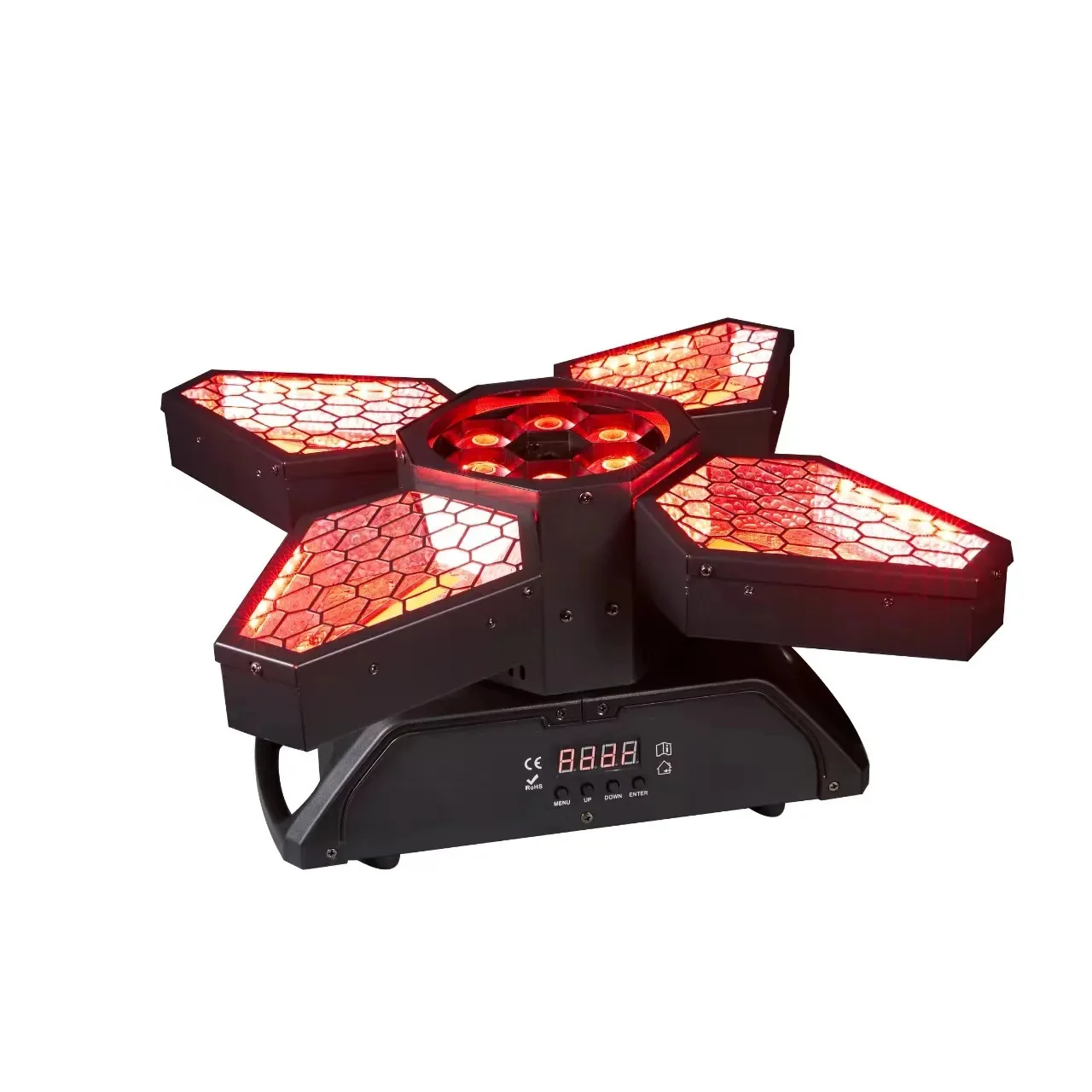 For Bar Atmosphere Retro Disco Strobe Fan Light Cross-Border Supply RGBW LED Light Aluminum For Wedding Party Stage Four-Leaf De