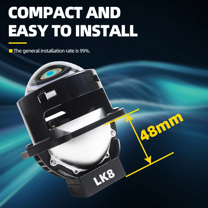 SANVI voiture LK8 Bi LED projecteur lentille phare 12V 120W Hella 3R G5 pour H4 H7 9005 9006 lumière LED rénovation voiture accessoires