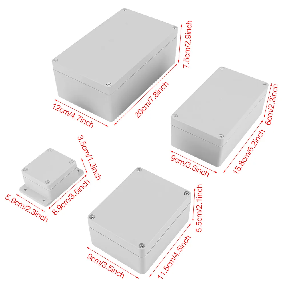 Connection Box Terminal Box Wiring Connection Box Water resistant IP65 ABS Electrical Project Box Enclosure Instrument Case