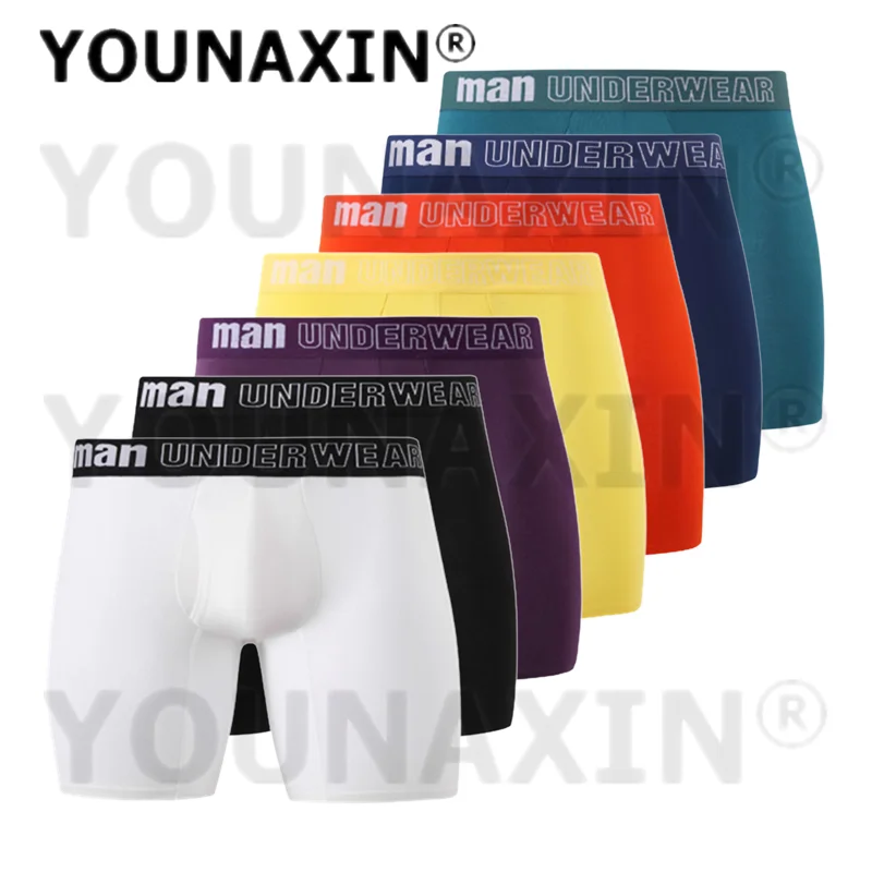 7 Pack celana dalam olahraga ukuran besar pria celana dalam boxer bukaan selangkangan celana dalam celana dalam seksi celana dalam celana dalam Homme Trunks 5XL 6XL