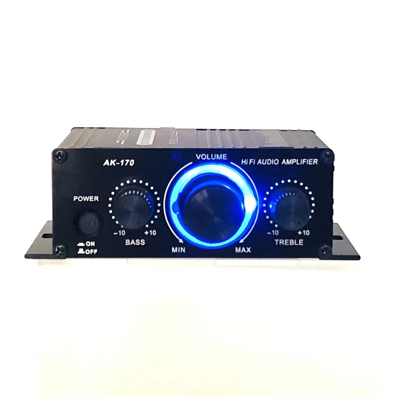 Stereo Mini Amplifier Audio Power Amplifier AK Mini 12V Computer Car Mp3 Music Player Stereo Audio Amplifier For Mic Car Home