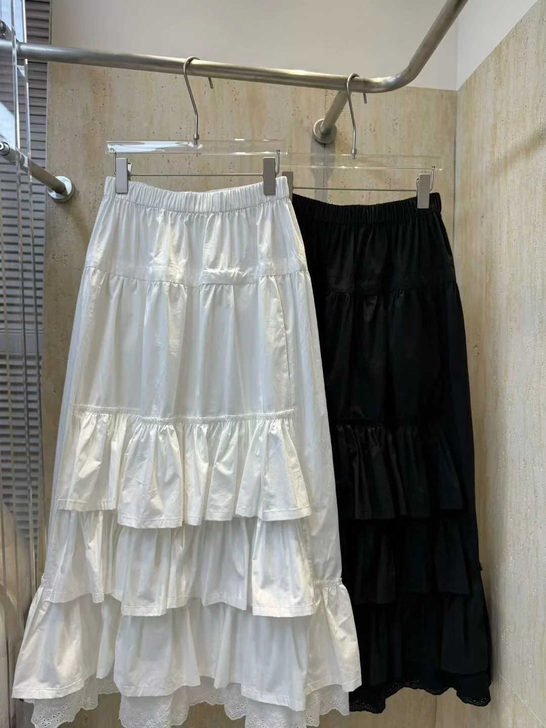 

Весна 2026: Новая белая балетная юбка-миди для женщин, универсальная, утягивающая, пышная, с кружевной отделкой, с завышенной талией