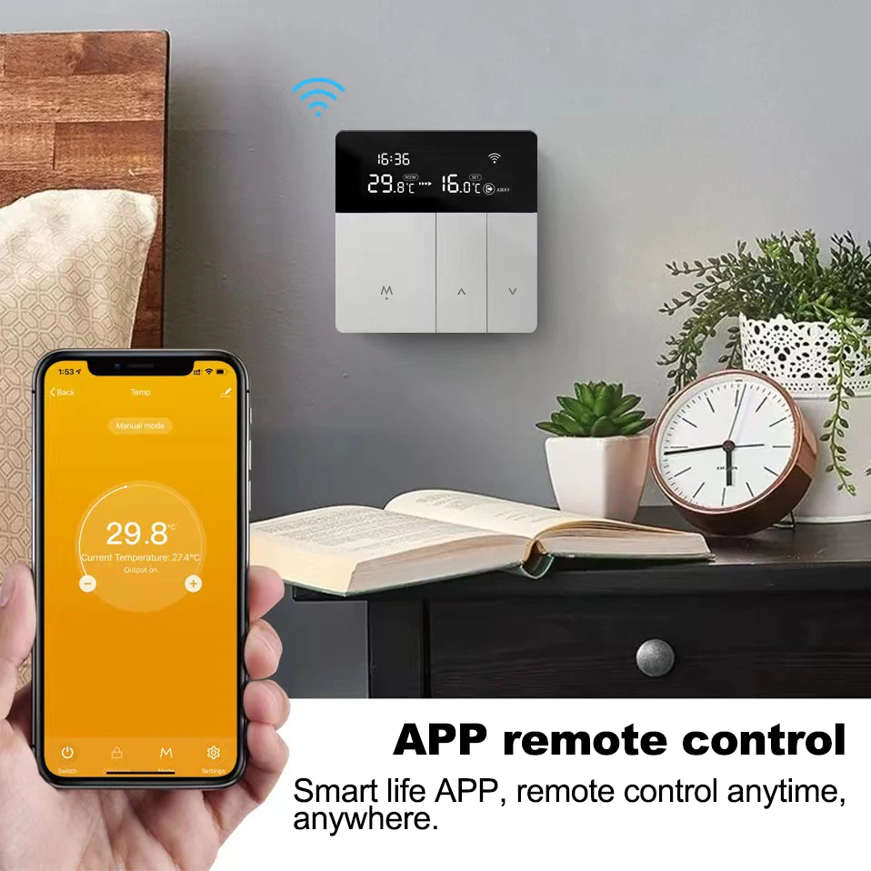 RKHK Tuya WiFi Smart Thermostat for Electric Floor Heating Gas Boiler with Alexa Yandex Alice Google Home Temperature Controller