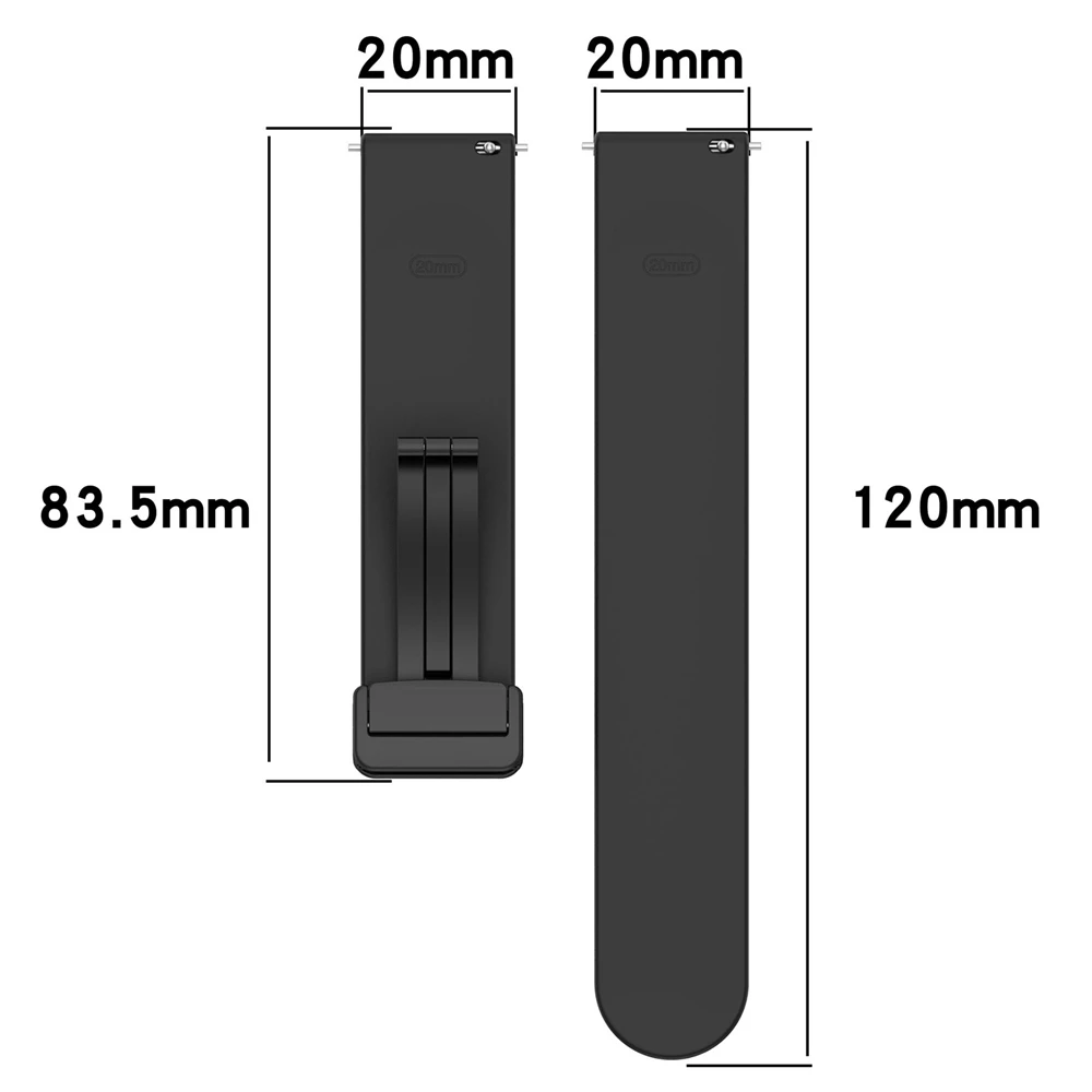 Folding Magnetic Buckle Universal Watchband for Samsung Galaxy Watch 3 4 5 5pro Active Watch Strap Wristband Fashion Silicone Re