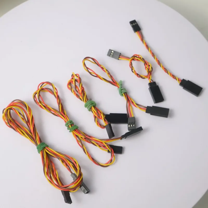 10/5pcs of 10/15/20/30/50/100cm JR Servo Extension Cable 30 Core Futaba With Hook Anti-interference High Current for RC servo