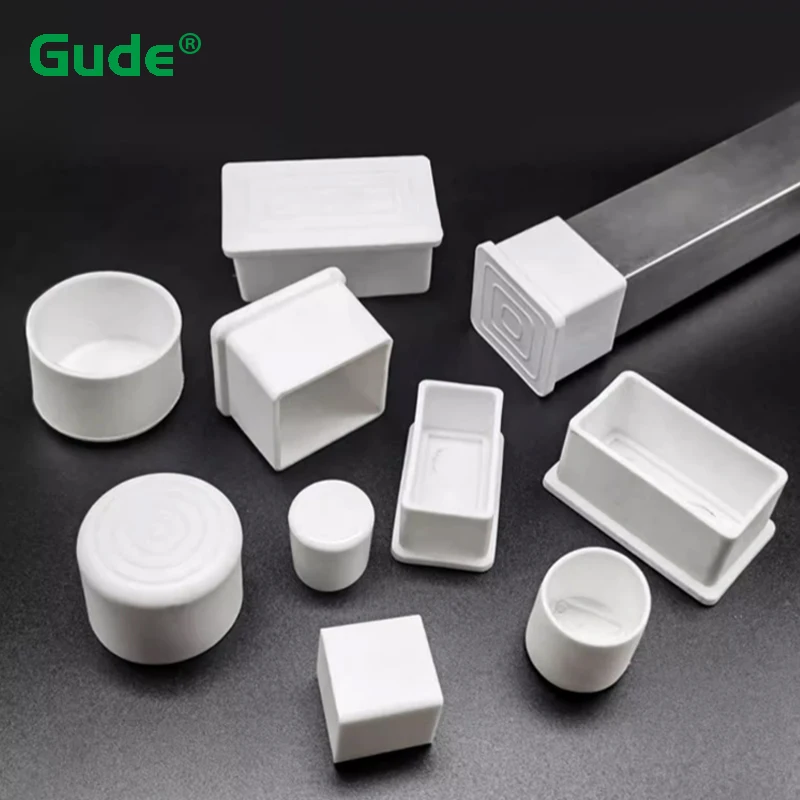 

White Round Square Chair Stool Table Furniture Feet Pipe Tubing Grip Tip End Cover Cap Floor Protector 10mm 12mm 14mm~100x100mm