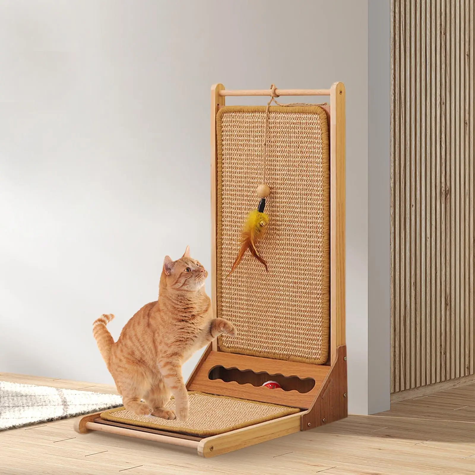 Pet Cat Scratching Board L-shaped Vertical Cat Scratcher Cardboard Scraper Claw abreaction Toy Kitten Corrugated paper Equipment