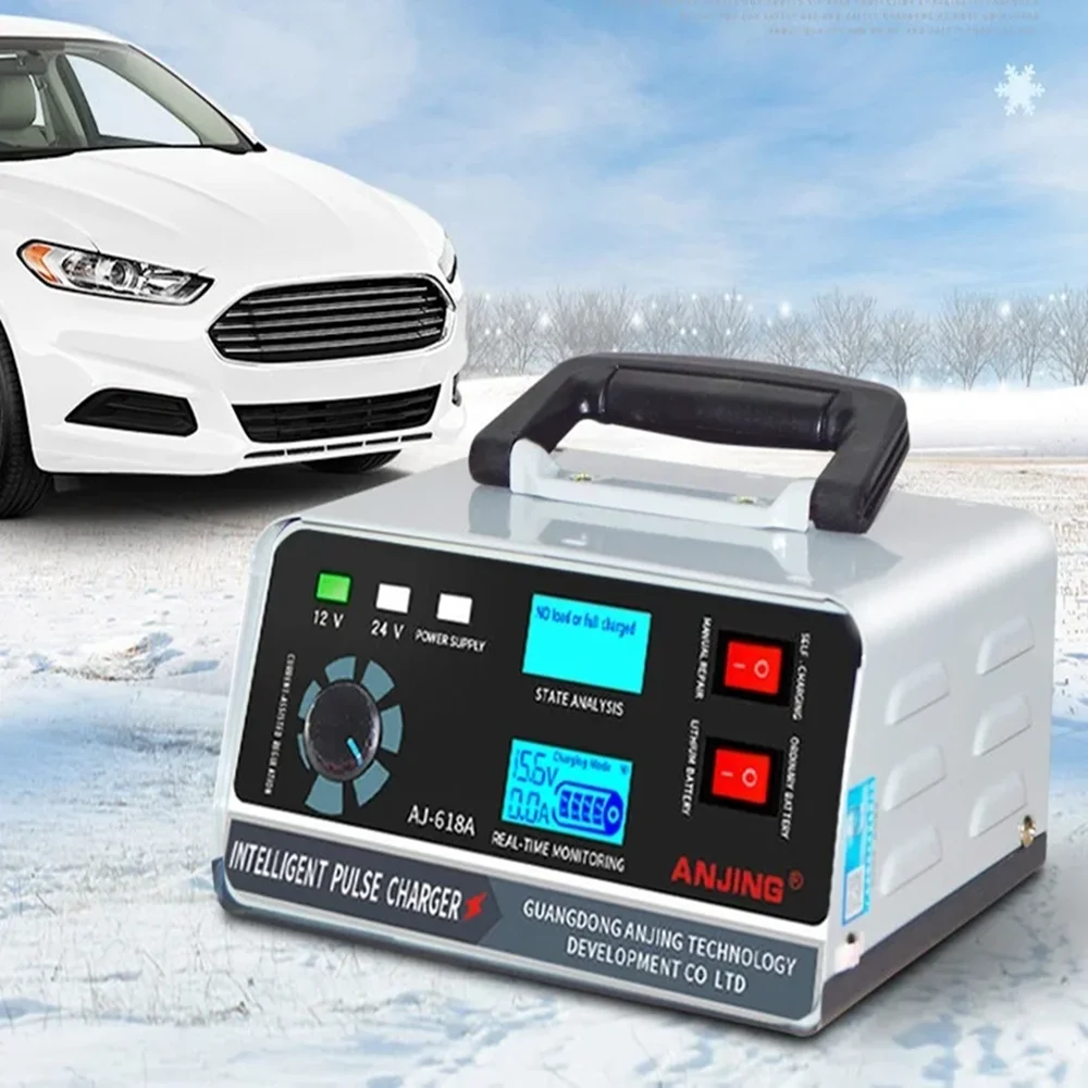 Carro 400w 40a carregador de bateria inteligente 12v/24v carregador de bateria automotiva gotejamento reparação de pulso inteligente para carro caminhão barco motocicleta