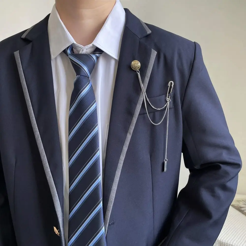 Mens Blazer Jacket Academic Style Japanese School Uniform British Fashion Slim Fit Suit Coat Youth Casual Spring Blazer