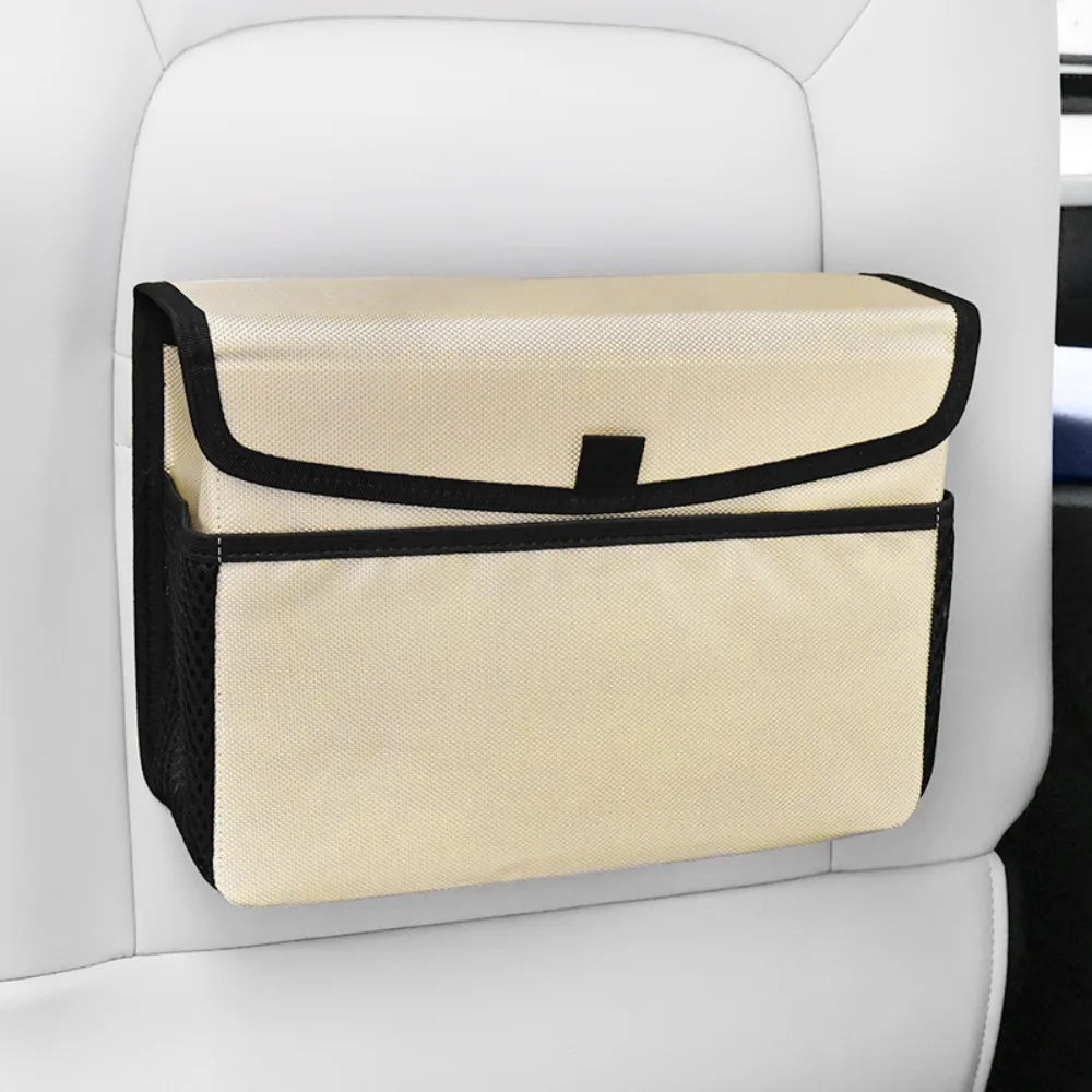 

High-capacity Car Backseat Storage Bag Foldable Space Saving Car Trash Can Multifunctional Oxford Cloth Trash Container Truck