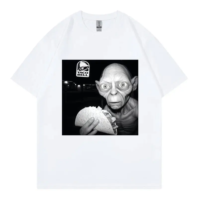 Funny Fantasy Creature Taco Meme T-shirts Men Women Gothic Vintage Short Sleeve T Shirt Fashion Casual Cotton T-shirt Streetwear